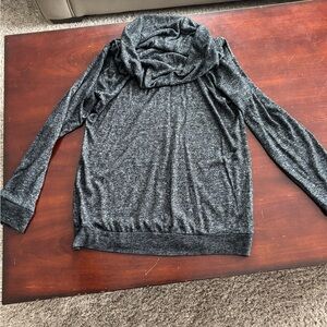 Dainty Hooligan Charcoal Cowl Neck Top